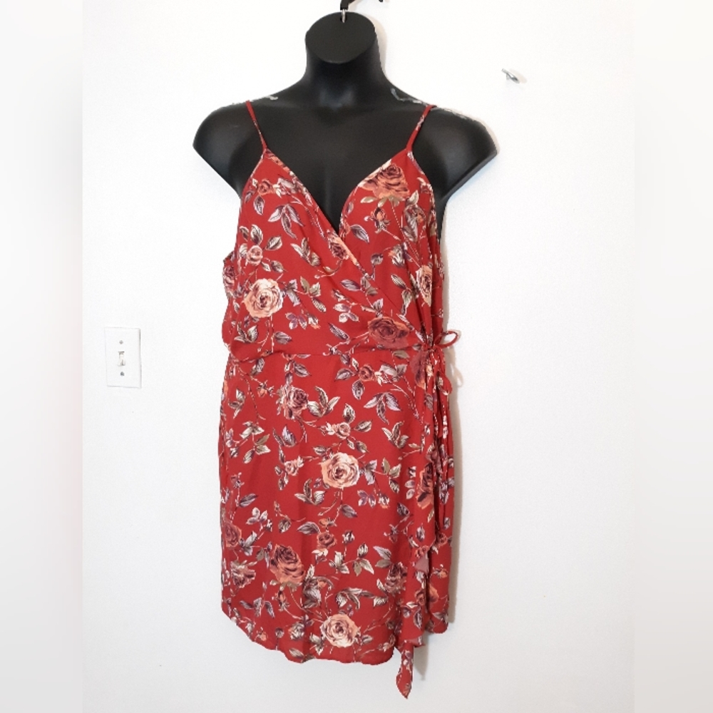 Xhilaration Womens Red Floral Dress XXL BOGO